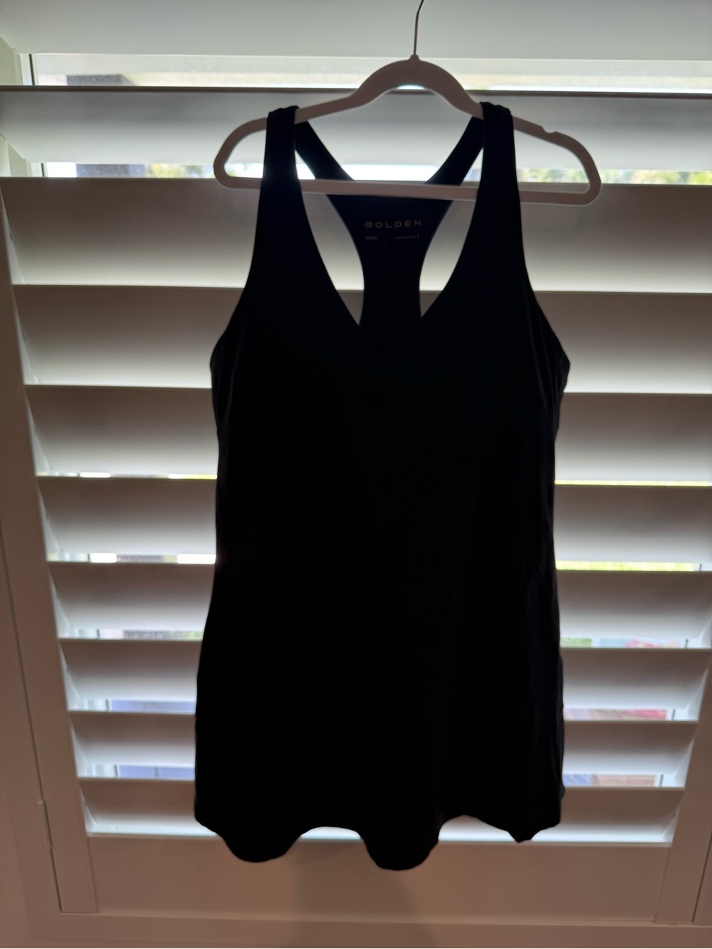 Aritzia Black Racerback Mini Dress